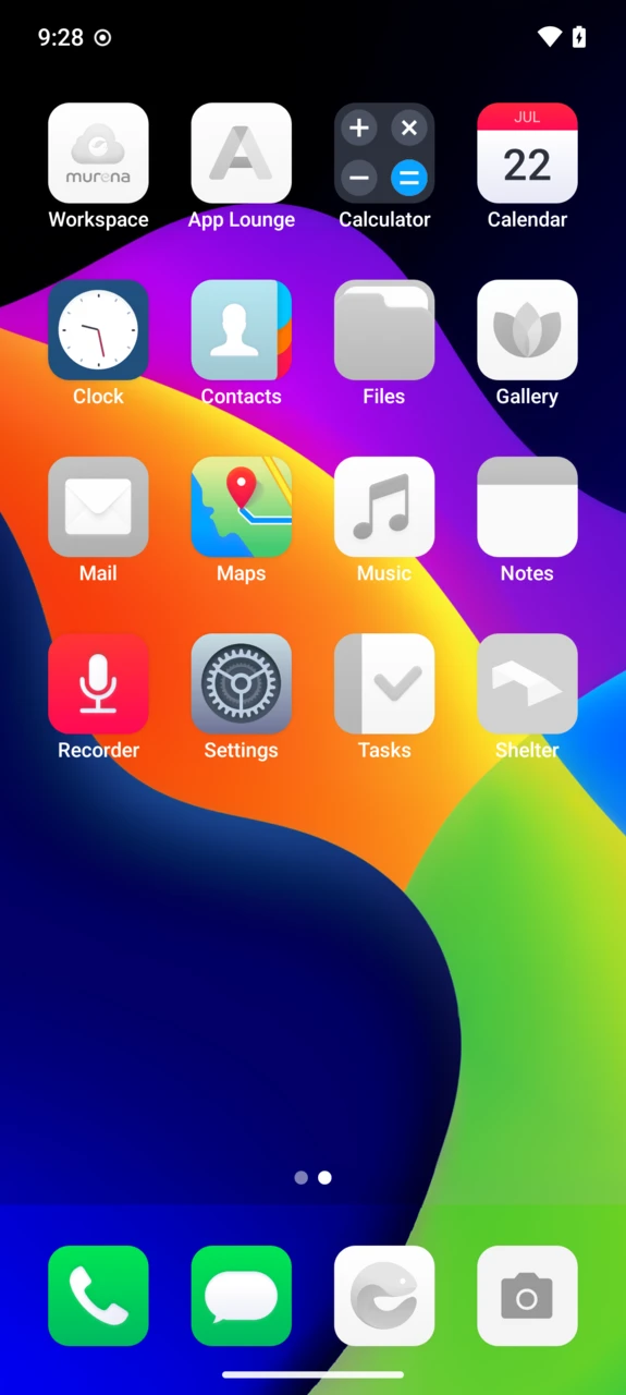 Blocked apps greyed out on the home screen