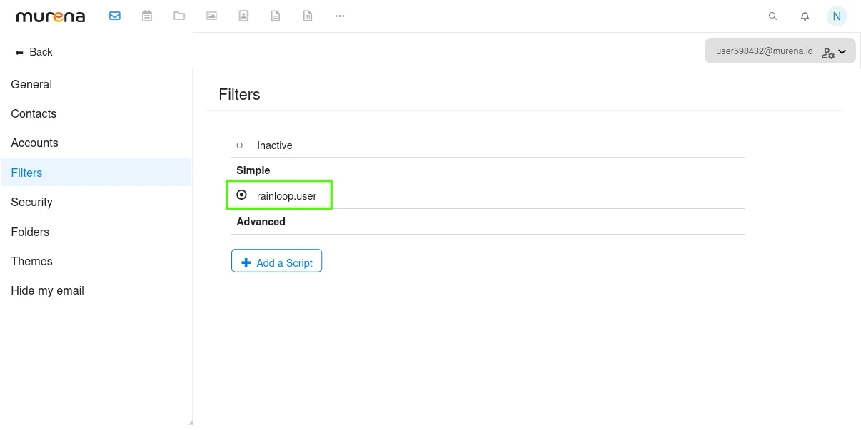 Activate your filter